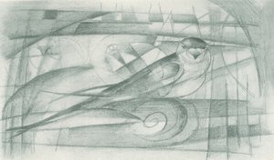 一只燕子 作者 弗朗兹·马克（Franz Marc）