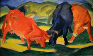 斗牛，1911年。 作者 弗朗兹·马克（Franz Marc）