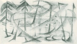 弗朗茨-马克 - 野外写生簿 - 第 35 张 作者 弗朗兹·马克（Franz Marc）