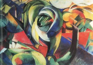 德语：Der Mandrill 山魈 作者 弗朗兹·马克（Franz Marc）