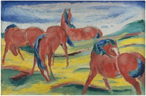 放牧马III，1910年 作者 弗朗兹·马克（Franz Marc）