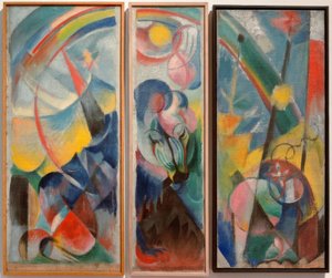 彩虹风景-彩虹风景（神话生物） 作者 弗朗兹·马克（Franz Marc）