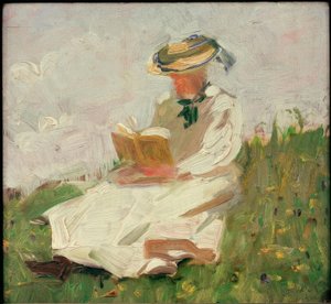 在乡下读书的女人 作者 弗朗兹·马克（Franz Marc）