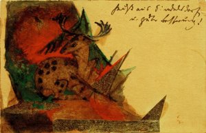 躺鹿 作者 弗朗兹·马克（Franz Marc）