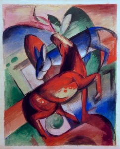 马和驴 作者 弗朗兹·马克（Franz Marc）