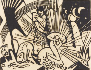 Reconciliation Versoehnung, 1912. 作者 弗朗兹·马克（Franz Marc）