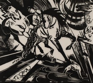 骑术学校 作者 弗朗兹·马克（Franz Marc）