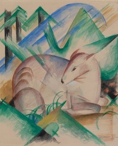 马鹿1913年 作者 弗朗兹·马克（Franz Marc）