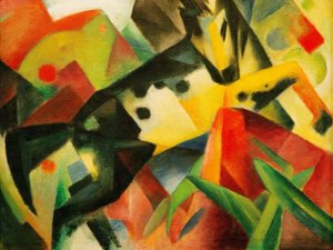 跳马 作者 弗朗兹·马克（Franz Marc）