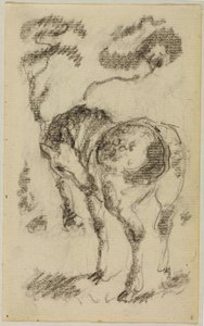 站立的马与树 作者 弗朗兹·马克（Franz Marc）