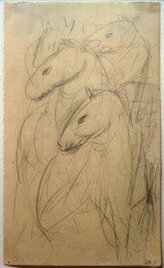 蓝马之塔 作者 弗朗兹·马克（Franz Marc）