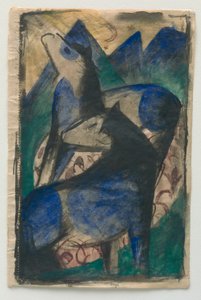 两匹蓝马 作者 弗朗兹·马克（Franz Marc）