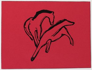 两匹马 作者 弗朗兹·马克（Franz Marc）