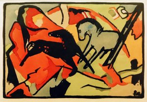 两匹马 作者 弗朗兹·马克（Franz Marc）