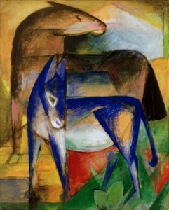 两只蓝驴 作者 弗朗兹·马克（Franz Marc）