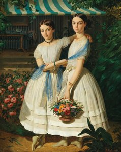 弗朗茨-拉斯《花园中的两姐妹肖像》 1854 年 作者 老弗朗兹·拉斯