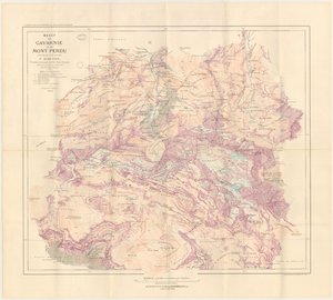 1914 年出版的加瓦涅山丘和佩杜山地图 作者 弗朗茨·施拉德
