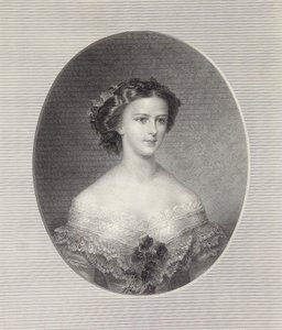 奥地利伊丽莎白女皇的画像，约1855年。
