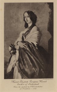 Lady Harriet Elizabeth Georgiana Howard（凹版印刷） 作者 弗朗茨泽维尔温特哈尔特
