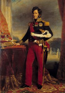 路易-菲利普一世（1773-1850）的肖像，法国国王在1830年宪章上的手画 弗朗茨-夏弗-温特哈尔特（1806-1873）1839年 太阳。2,6x1,9米 作者 弗朗茨泽维尔温特哈尔特