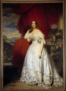 伯蒂埃先生的妹妹的脚下肖像 弗朗茨-夏弗-温特哈尔特(1806-1873)的画作(Ec. All.) 1830年，博伊西-圣-莱格尔。德-格罗布瓦城堡 作者 弗朗茨泽维尔温特哈尔特
