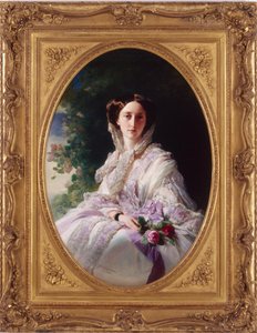 俄罗斯大公公奥尔加·尼古拉耶夫娜的肖像1822-1892年，符腾堡女王，1856年 作者 弗朗茨泽维尔温特哈尔特