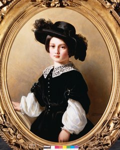 1850年的年轻女子肖像 作者 弗朗茨泽维尔温特哈尔特