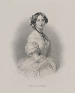 歌剧歌手Henriette Sontag的画像1806-1854，c。 1850年。 作者 弗朗茨泽维尔温特哈尔特