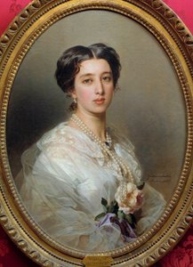 Gagarin Stourza公主 Xaver Winterhalter（1806-1873）1857年佛罗伦萨美术博物馆的绘画作品 作者 弗朗茨泽维尔温特哈尔特