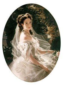 公主Pauline von Metternich，1860年 作者 弗朗茨泽维尔温特哈尔特