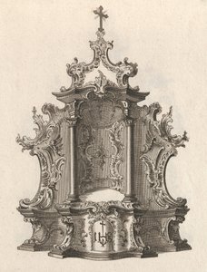会幕的设计，图版2来自 "会幕 "系列，约1750-56年印刷。