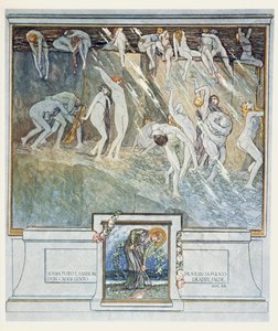 来自但丁的“神曲”，Inferno，Canto XIV的插图。 1921年28日（纸上文字） 作者 弗朗兹·冯·贝罗斯