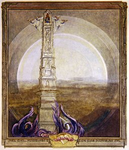 Dantes Divine Comedy，Paradise，Canto I，1921年的插图（纸上写着wc） 作者 弗朗兹·冯·贝罗斯