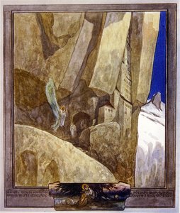 Dantes Divine Comedy，Paradise，Canto XXI，1921年的插图（wc在纸上） 作者 弗朗兹·冯·贝罗斯