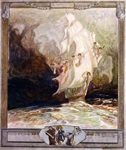 Dantes Divine Comedy，Paradise，Canto XXVII，1921年的插图（wc在纸上） 作者 弗朗兹·冯·贝罗斯