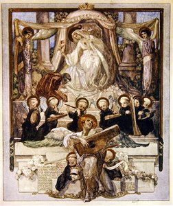 Dantes Divine Comedy，Paradise，Canto XXXIII，1921年的插图（wc在纸上） 作者 弗朗兹·冯·贝罗斯
