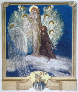 来自Dantes Divine Comedy，Purgatory，Canto XXX，1921年的插图（wc在纸上）