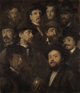 Kegelgesellschaft - 十位艺术家画像 作者 弗朗兹·冯·伦巴赫