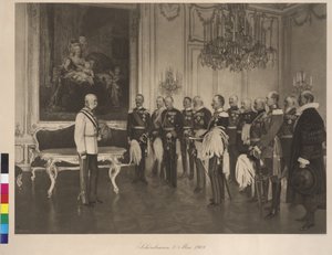 1908 年 5 月 8 日德国联邦亲王在舍恩布伦城堡的探访活动 作者 弗朗兹·冯·马特施
