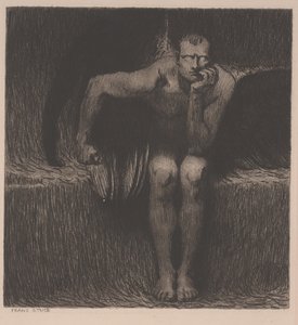 路西法（Lucifer），约1890年（蚀刻） 作者 Franz von Stuck