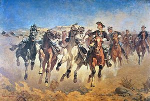 下马：第四部队移动，原画为1890年（彩色平印）。