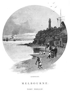 1886年，澳大利亚维多利亚，菲利普港湾皇后崖。