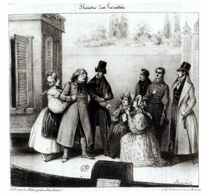 Honore Balzac（1799-1850）在Theatre des Varietes，1840年的表演&39;Le Pere Goriot&39; 作者 弗雷德里克·布肖（Frederic Bouchot）