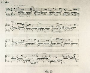 Score of "Etudes for piano opus 10" by Polish composer Frederic Chopin (1810-1849) 作者 弗雷德里克·肖邦