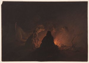 夜间营地中的贝都因人 作者 弗雷德里克·埃德温·丘奇
