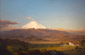 科托帕希，1855年。 作者 弗雷德里克·埃德温·丘奇