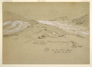 绘画，阿莱奇冰川，瑞士伯尔尼阿尔卑斯山，1868 年 8 月 28 日 作者 弗雷德里克·埃德温·丘奇