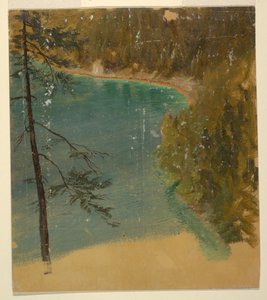 素描，阿尔卑斯湖（巴伐利亚或瑞士），1868 年 作者 弗雷德里克·埃德温·丘奇