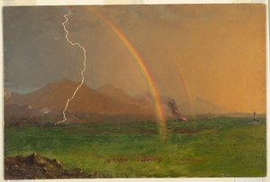 素描，《雷雨中的阿尔卑斯山》，1868 年 作者 弗雷德里克·埃德温·丘奇