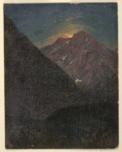 素描，阿普林风景（巴伐利亚或瑞士），1868 年 作者 弗雷德里克·埃德温·丘奇